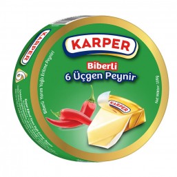 Karper Biberli Üçgen Peynir 6'lı 108 gr