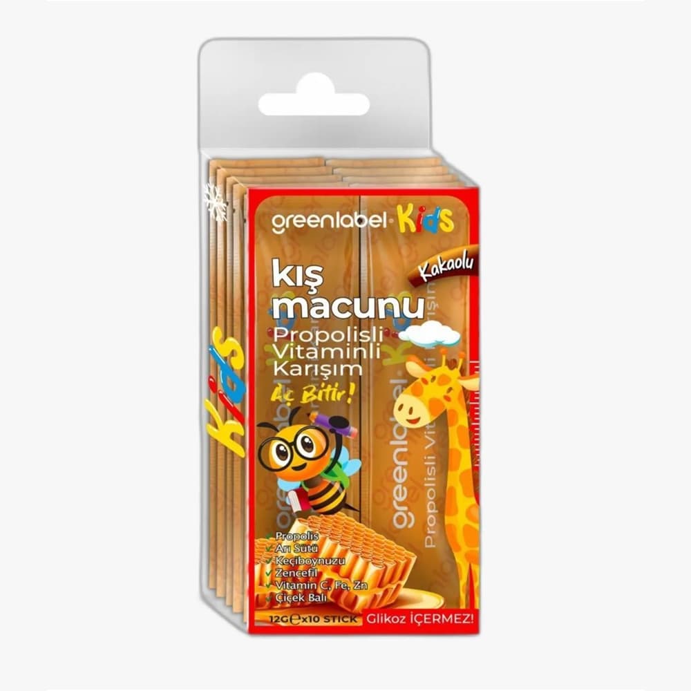 Green Label Kids Kış Macunu Kakaolu Stick 12g.*10 ürünü