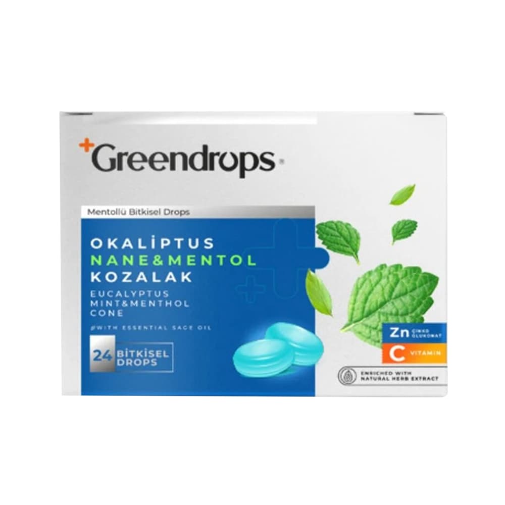 Green Label Greendrops Okaliptus & Nane & Mentol & Kozalak 24 Bitkisel Drops ürünü