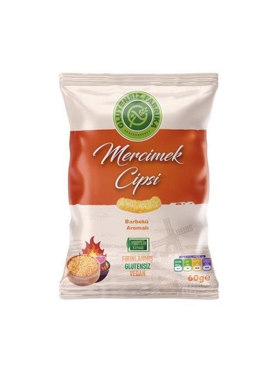 Glutensiz Fabrika Barbekü Soslu Mercimek Cipsi 60 gr ürünü